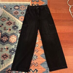 Women's Black Cargo Jeans